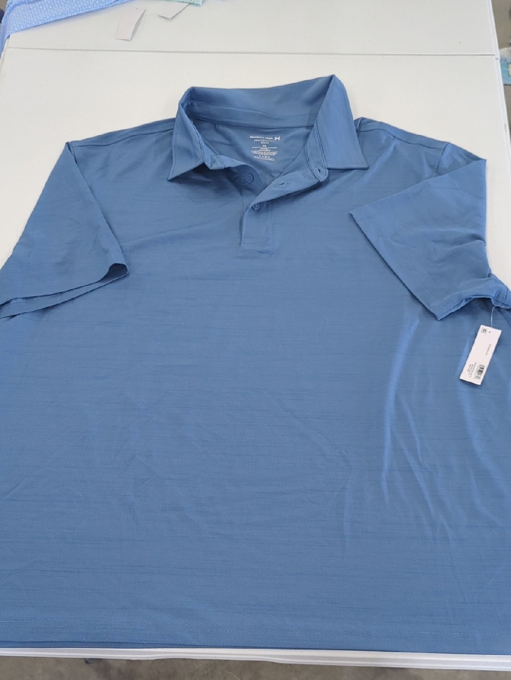 Men's Light Blue Performance Polo Shirt - Breathable Short Sleeve